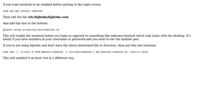 Ubuntu: Enabling numlock (2 Solutions!!) смотреть онлайн
