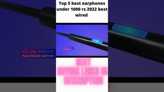 Top 5 best earphones under 1000 rs 2022 | wired earphones | #shor смотреть онлайн