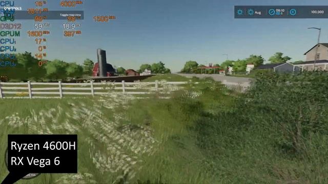 Farming Simulator 22 на ноутбуке (RX Vega 6) смотреть онлайн