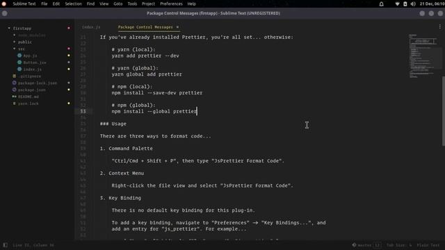 How to install JsPrettier in Sublime Text || Install prettier in sublime text - codenanshu смотреть онлайн