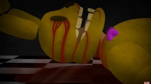 фиолетовый парень умирает в костюмеСпрингБони