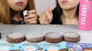 BEN & JERRY'S PINT SLICES ICE CREAM | ASMR EATING | (INTENSE CRUNCH) MUKBANG | Kim&Liz ASMR