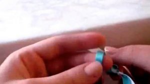 Плетение фенечек из двух атласных лент.