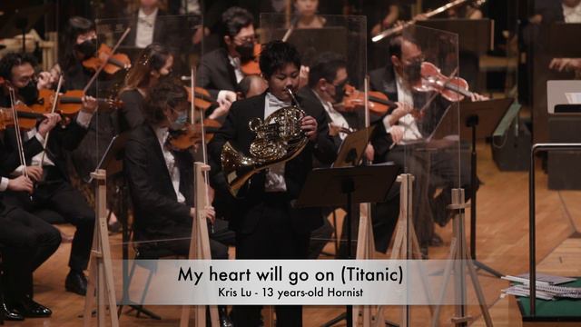 Kris Lu | My Heart will go On | TITANIC | French Horn Solo | 13 years old Hornist смотреть онлайн