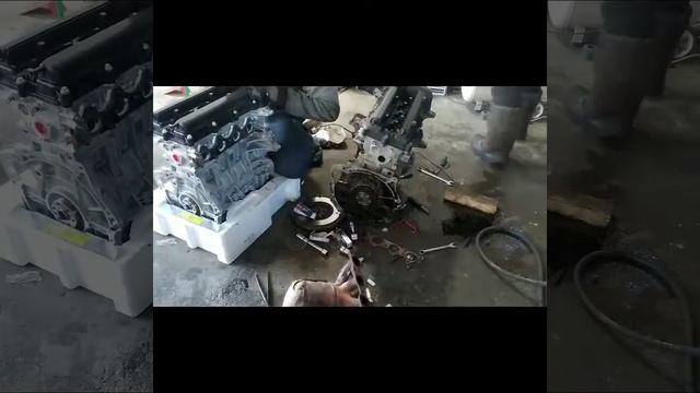 Замена старого двигателя на новый в упаковке, Hyundai Accent. смотреть онлайн