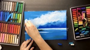 ПЕЙЗАЖ ПАСТЕЛЬЮ • Как рисовать сухой пастелью • Как нарисовать воду • Как нарисовать небо пастелью