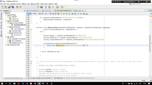 Java Web - Registrando Usuarios a través de procedimientos de almacenado en SQL Server - Vídeo 2 смотреть онлайн