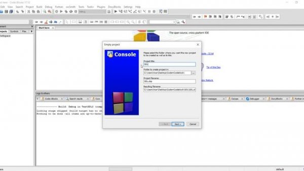 Setup SDL2 in Code::Blocks IDE