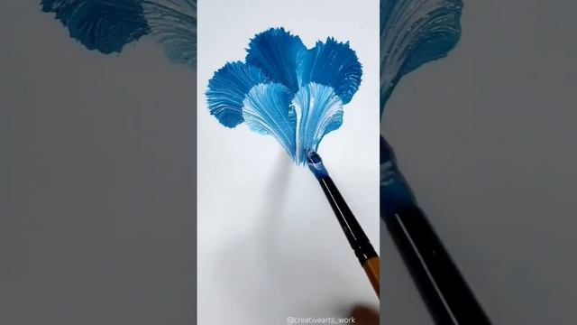 Easy One Stroke Flower Painting / Acrylic painting tutorial for beginners #shorts #creativearts_wor смотреть онлайн