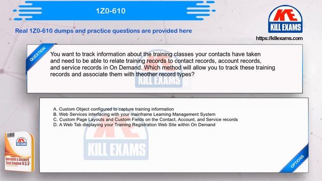 1Z0-610 - Siebel CRM On Demand 2006 administrator Practice Test with Real Question by Killexams.com смотреть онлайн