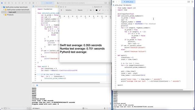 Swift vs Numba vs Python3 смотреть онлайн