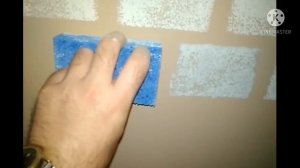 Декор стены краской. Рисуем кирпич.