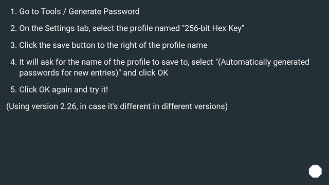 Can I change the default password profile in KeePass? смотреть онлайн