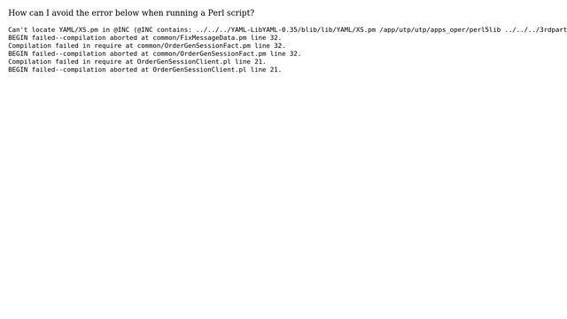 Ubuntu: How to edit INC with latest library in perl? смотреть онлайн