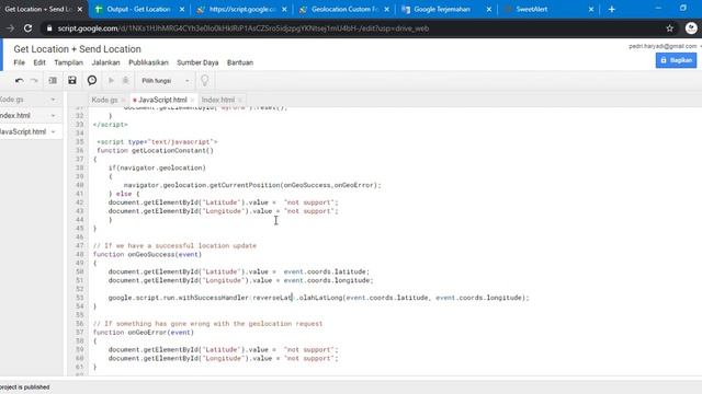 Apps Script | Form Presensi Online Geolokasi Level 2 - Part 2: WebApp | Address | Reverse Geocode смотреть онлайн