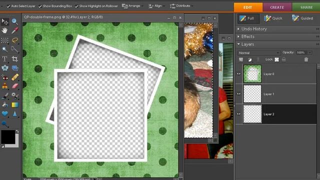 Photoshop Elements: Add two photos to a double frame in a Quick Page смотреть онлайн