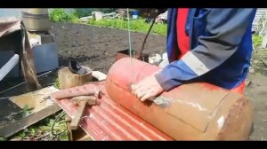 Мангал 3 в одном , коптильня, барбекю из газового баллона