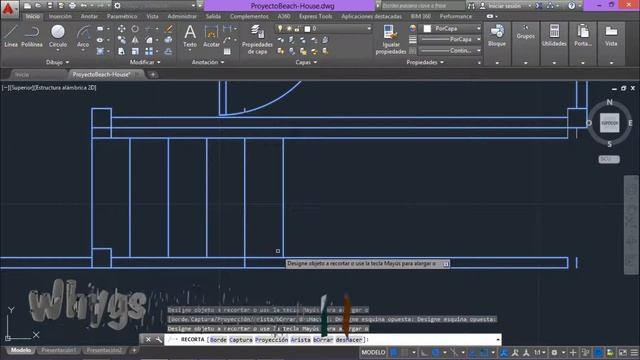 AutoCAD 2016, Dibujando escalera y detallando pasamanos, curso completo en español, cap 4.4.c. смотреть онлайн