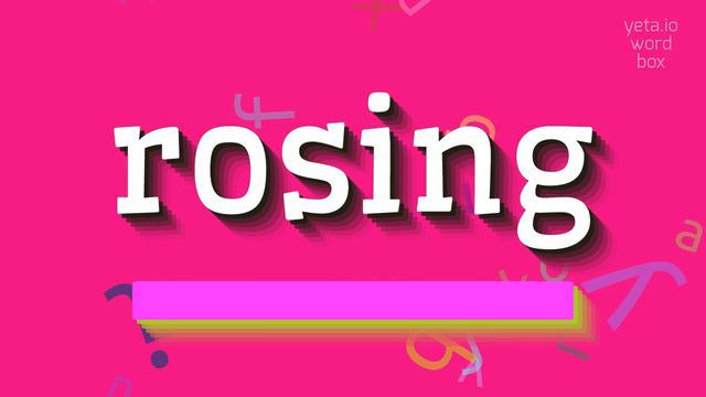 HOW TO SAY ROSING? #rosing смотреть онлайн