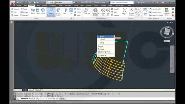 Drehschalter - Autocad 2013 Training Surfaces - Extrusion - Revolve смотреть онлайн