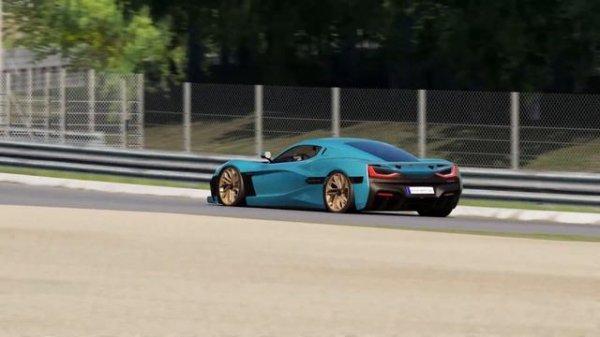Rimac Nevera 2022 vs Bugatti Bolide 2020 at Monza Full Course