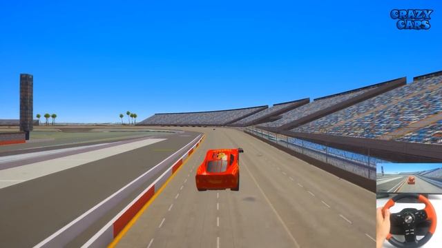Crazy Cars Race Twin Ring Lightning McQueen VS The King Chick Hicks Francesco Bernoulli & Friends смотреть онлайн
