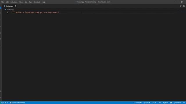 Github Copilot Foo Bar in Python. смотреть онлайн