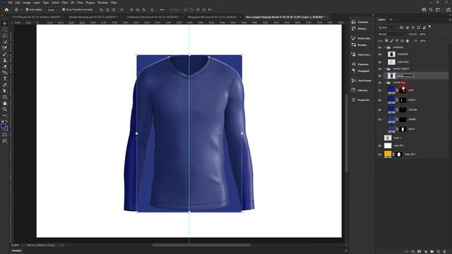 How to Create A T-Shirt Long Sleeve mockup with photoshop | Mockup Adobe photoshop Tutorial смотреть онлайн
