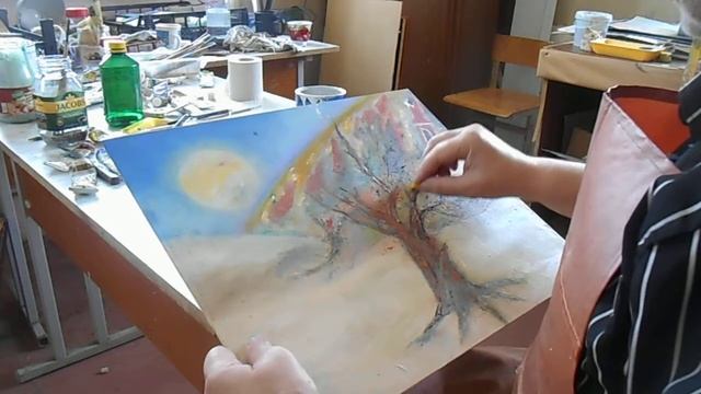 Живопись. Масло и масляная пастель. 15.08.2020. смотреть онлайн
