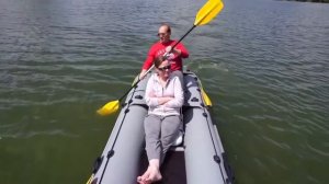 Транцевая байдарка под электродвигателем и мотором 6 л с