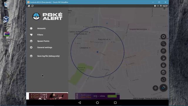 002 Pokealert em Android 6.0 no Oracle VirtuaBox - Radar do Pokemon Go смотреть онлайн