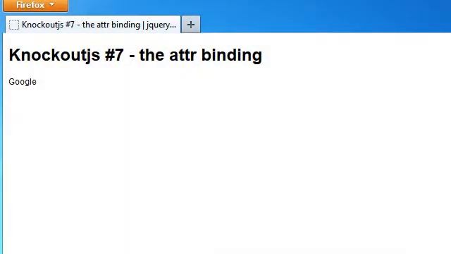 KnockoutJS Tutorial #7 - the attr binding смотреть онлайн