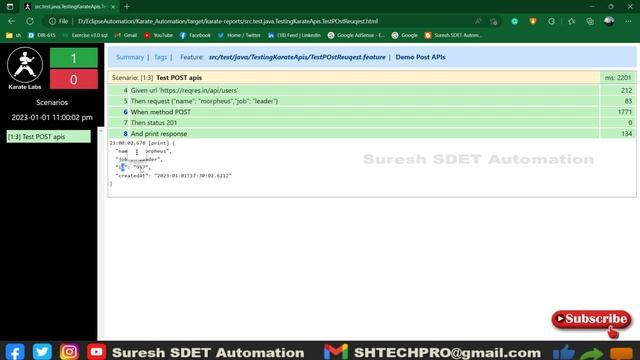 Karate Framework Tutorial | POST API/Webservices Automation | Different types of assertions | Part смотреть онлайн