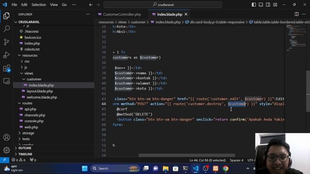 Menghapus Data Pada Laravel CRUD смотреть онлайн