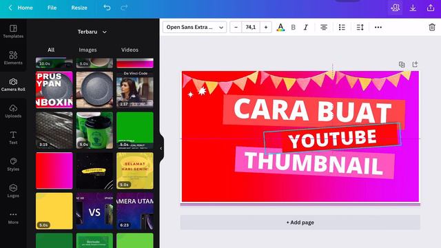 CARA BUAT YOUTUBE THUMBNAIL TANPA RIBET DENGAN CANVA
