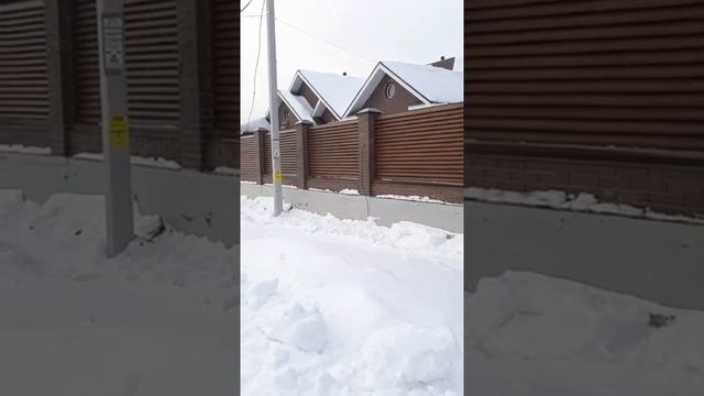 Зимний монтаж забора-жалюзи под дерево Каштан 2-сторонний Принтек (Printech) смотреть онлайн