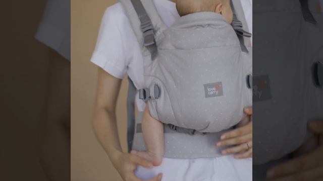 Эрго-рюкзак Love&Carry ONE + Organic "Туман". Предназначен для переноски детей с рождения до 2 лет. смотреть онлайн