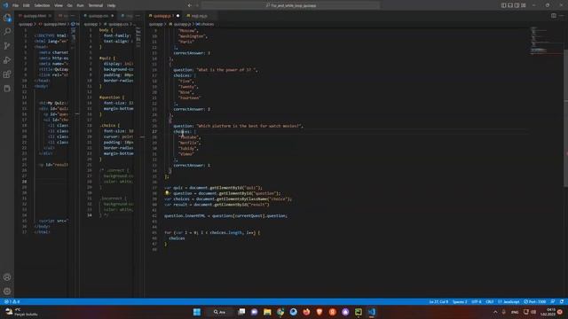 Programming 13.3 - (For Loop - [HTML/CSS/JavaScript] - QuizApp - Part 1) - [Special lesson]!!! смотреть онлайн