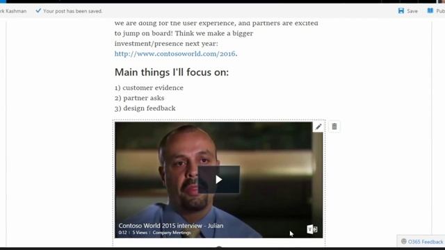 The Office 365 Authoring Canvas inside Office Delve смотреть онлайн