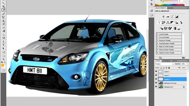 Photoshop: Virtual Car Tuning | Ford Focus RS смотреть онлайн