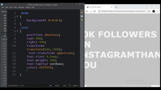 CSS 3D Text Effect || HTML5 & CSS3 || Full Tutorial смотреть онлайн