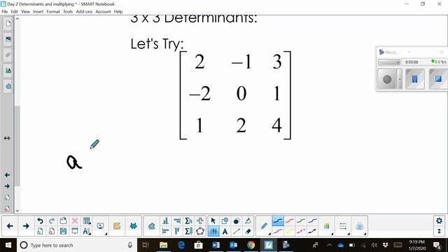 Determinant 3 x 3 Matrix Expansion by Minors смотреть онлайн