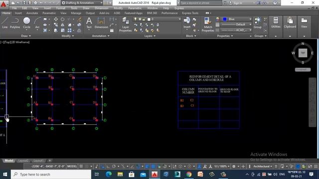 How to draw column reinforcement detail and schedule in autocad Class# 24 смотреть онлайн