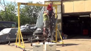 Как подвесить электрический тельфер самостоятельно  Монтаж тельфера.