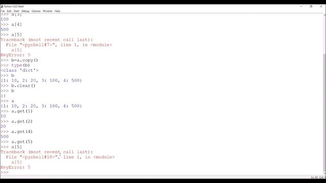 19-Usage of copy( ),clear( ),get( )methods in Dictionary data type смотреть онлайн