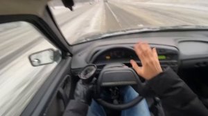 ЕДУ НА МАШИНЕ ЗИМОЙ - ВИД ОТ ПЕРВОГО ЛИЦА! КАК ПРАВИЛЬНО ЕЗДИТЬ ЗИМОЙ?