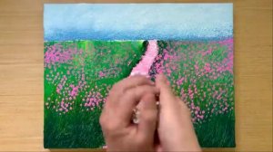 Рисуем цветущее поле.