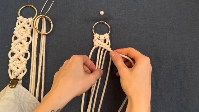 DIY: Macrame Hat Clip with Keychain hanger for Bag, Backpack смотреть онлайн