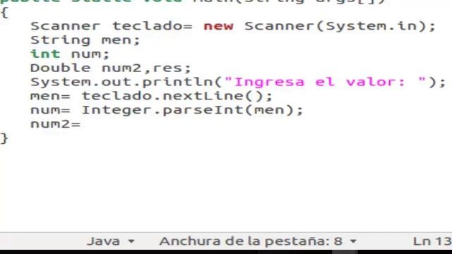 Java: Conversion de variables, de String a int y Double, en ubuntu. смотреть онлайн