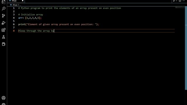 #30 Python Program for Beginners | To Print Elements of an Array Present on Even Position смотреть онлайн